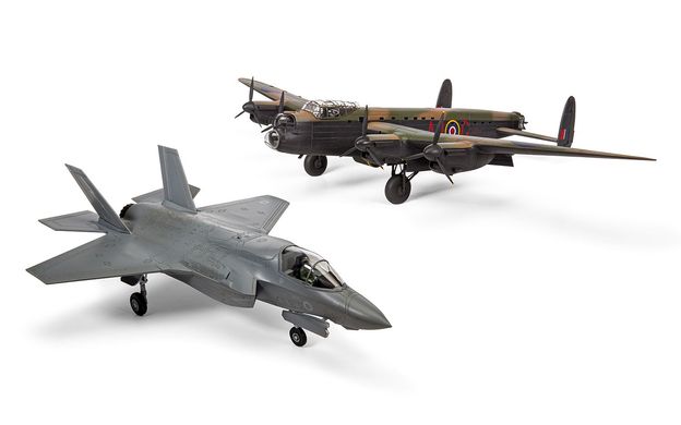 Збірна модель 1/72 літаки Lockheed F-35B Lightning II & Avro Lancaster B Mk.III набір Airfix A50191
