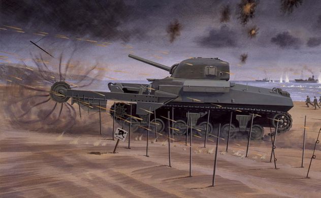 Збірна модель 1/76 танк Шерман Sherman Crab Airfix 02320