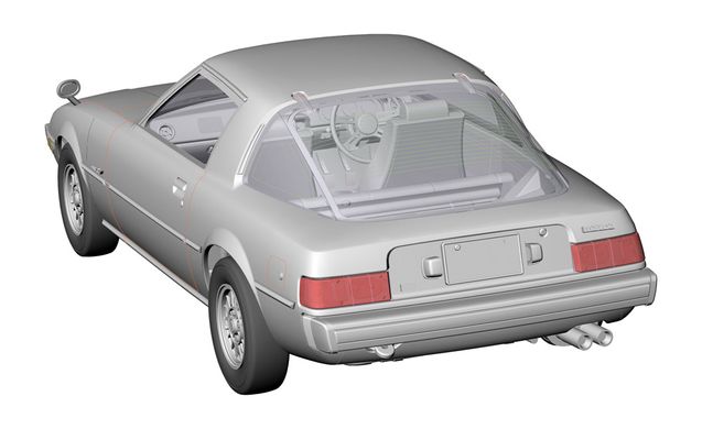 Збірна модель 1/24 автомобіль Mazda Savanna RX-7 (SA22C) Early Version Limited (1978) Hasegawa HC43