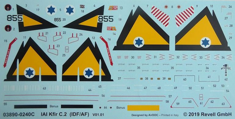 Стартовый набор для моделизма Самолета IAI Kfir C.2 1:72 Revell 63890