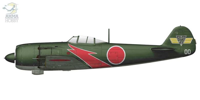 Сборная модель 1/72 винтовой самолет Nakajima Ki-84 Hayate Expert Set Arma Hobby 70051