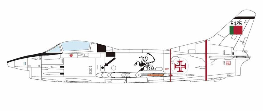Assembled model 1/72 jet plane Fiat G.91 R NATO Air Forces Meng Model DS-004S