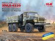 Збірна модель 1/72 УРАЛ-4320, військова вантажівка Збройних Сил України ICM 72708