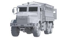 Сборная модель 1/72 из смолы 3D печать украинский тяжелый тягач KрАЗ-6322 «Raptor» BOX24 72-006