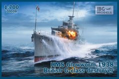 Сборная модель 1/700 HMS Glowworm 1938 года Британский эсминец G-класса IBG Models 70008