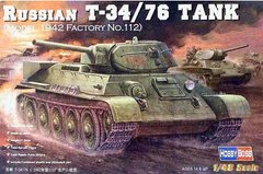 Assembled model 1/48 Soviet T-34/76 Tank (Model 1942 Factory No.112) HobbyBoss 84806