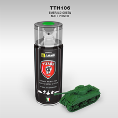 Фарба спрей для пластику, металу та смоли грунт смарагдовий зелений матовий 400 мл TITANS HOBBY TTH106