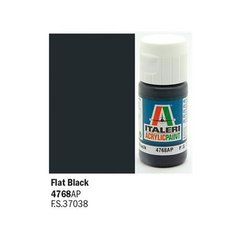 Акрилова фарба чорний flat black 20ml Italeri 4768