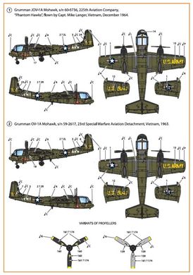 Decal 1/72 OV-1 A/JOV-1A Mohawk Clear Prop CPD72006, In stock
