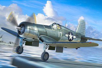 Assembled model 1:48 aircraft F4U-1A Corsair Hobby Boss 80383