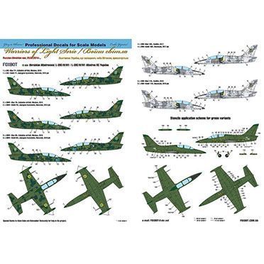Декаль 1:72 L-39C/M/M1 Albatros ВПС України Foxbot 72-029
