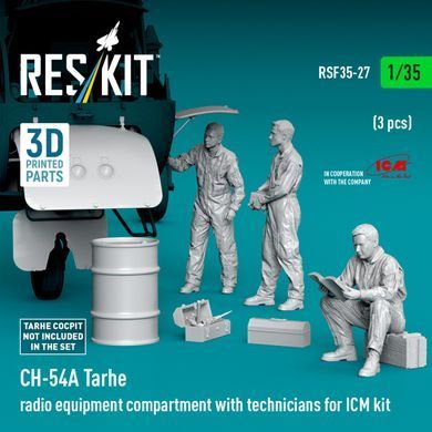 1:35 Scale Models of the Radio Equipment Compartment with Technical Crew (3 pcs.) CH-54A Tarhe (ICM) Reskit RSF35-0027