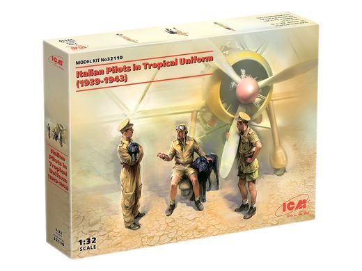 Фигуры 1/32 Итальянские пилоты в тропической униформе (1939-1943) ICM 32110