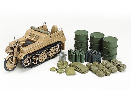 Збірна модель 1/48 Німецький екіпаж Люфтваффе з Кеттенкрафтрадом Tamiya 32412