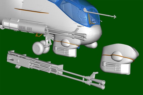 Збірна модель 1/48 гелікоптер Mi-24P Hind-F на озброєнні Trumpeter 05829