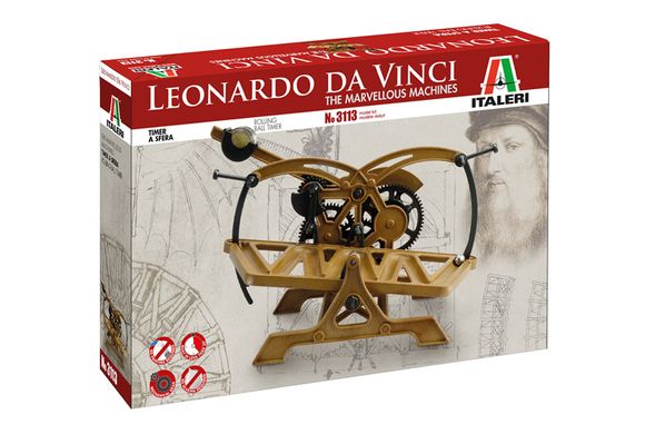 Assembled model Leonardo da Vinci mechanical Rolling Ball Timer Italeri 3113