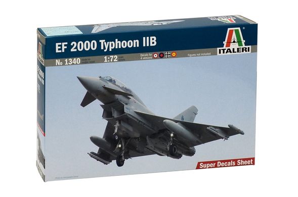 Сборная модель 1/72 военного самолета EF-2000 Typhoon Italeri 1340