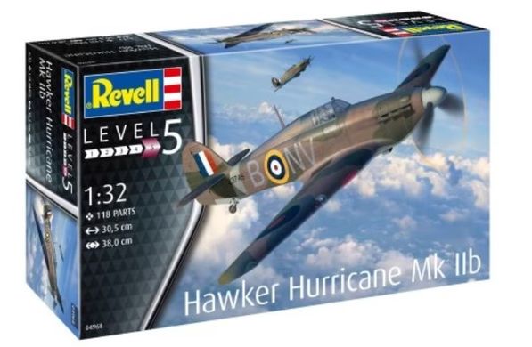 Assembled model 1/32 aircraft Hawker Hurricane Mk. IIb Revell 04968