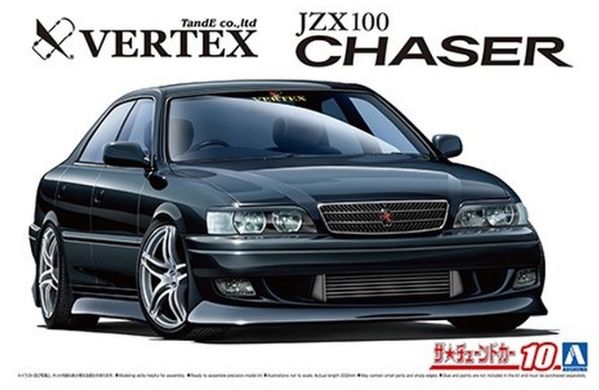 Сборная модель 1/24 автомобиль Vertex JZX100 Chaser Tourer V '98 Aoshima 05981