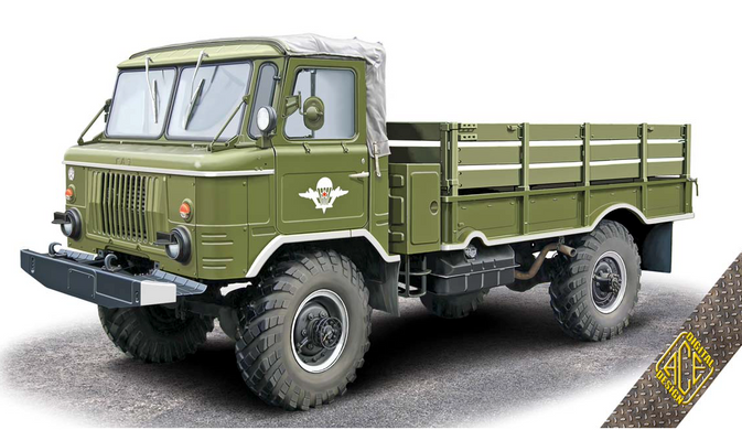 Сборная модель 1/72 грузовик десанта ГАЗ-66Б 2т ACE 72186