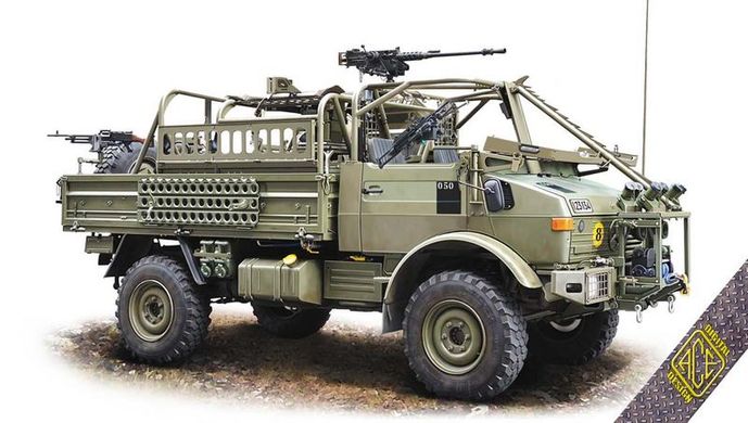 Збірна модель 1/72 бельгійський автомобіль JACAM 4x4 Unimog для сил спеціальних операцій ACE 72458