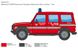 Сборная модель 1/24 автомобиль Mercedes Benz G230 Feuerwehr Italeri 3663