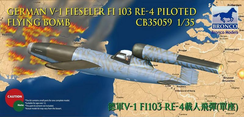Kit model 1/35 Fieseler Fi 103R-4 (V4) cruise missile Bronco CB35059