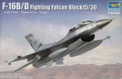 Збірна модель 1/144 літак F-16B/D Fighting Falcon Block 15/30 Trumpeter 03920