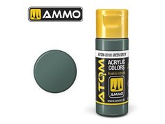 Акриловая краска ATOM Green Grey Ammo Mig 20100