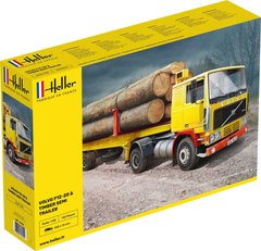 Збірна модель 1/32 вантажівка Volvo F12-20 і лісовозний напівпричіп Heller 81704