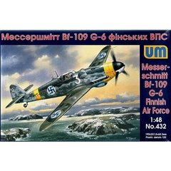 Збірна модель 1/48 винищувач Мессершмітт Bf 109G-6/R3 (Фінських ВПС) UM 432
