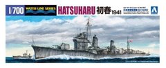 Сборная модель 1/700 корабль IJN Destroyer Hatsuharu 1941 Aoshima 04580 1 700