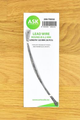Lead wire - round Ø 0.2 mm x 120 mm (30 pcs.) Art Scale Kit ASK-200-T0050, In stock