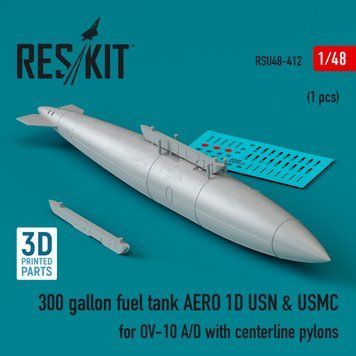Масштабна модель 1:48 паливний бак на 300 галонів AERO 1D USN & USMC для OV-10 A/D Reskit RSU48-0412