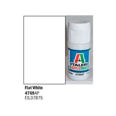 Акрилова фарба білий flat white 20ml Italeri 4769