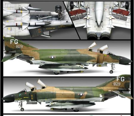 Assembled model 1/48 aircraft F-4C "Vietnam War" Academy 12294