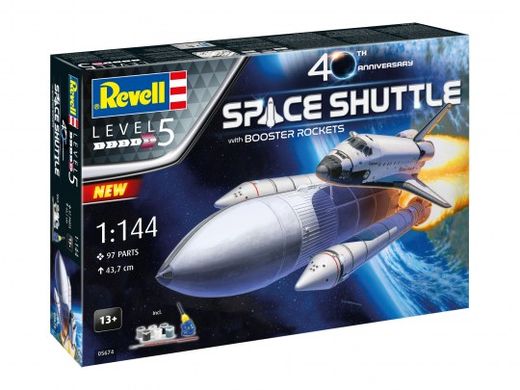 Assembled model Space Shuttle with Booster Rockets - 40th Anniversary Revell 05674 1: 144