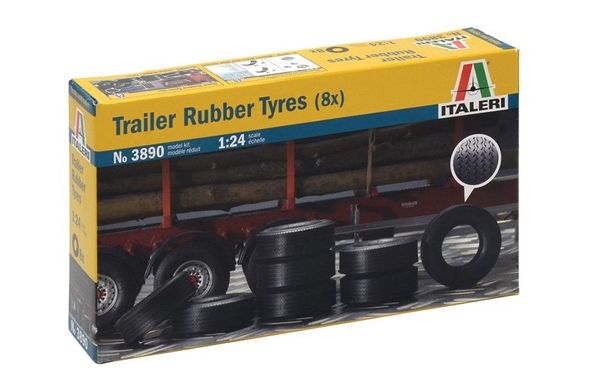 Набор шин для грузовика 1/24 Trailer Rubber Tyres Italeri 3890, В наличии