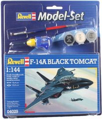 Assembled model 1/144 aircraft F-14A Tomcat Black Bunny Model Set Revell 64029