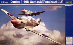 Prefab model aircraft 1/48 Curtiss P-40B Warhawk (Tomahawk IIA) Trumpeter 02807