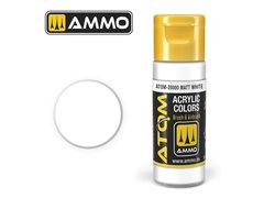 Acrylic paint ATOM Matt White Ammo Mig 20000