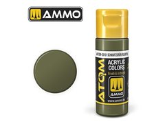 Acrylic paint ATOM Schwartzgrün RLM70 Ammo Mig 20101