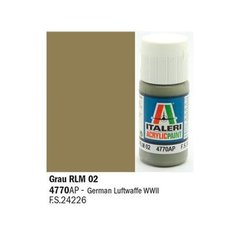 Акриловая краска серый RLM 02 Немецкий Люфтваффе Второй мировой войны Gray RLM 02 German Luftwaffe WWII 20ml Italeri 4770