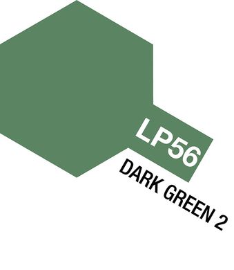 Нитро краска LP56 Темно-зеленый 2 (Dark Green 2), 10 мл. Tamiya 82156