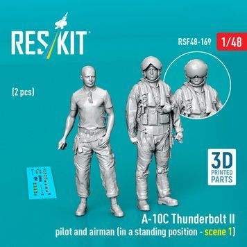 Фігури 1:48 пілоти A-10C Thunderbolt II (у положенні стоячи - сцена 1) (2 шт.) Reskit RSF48-0169