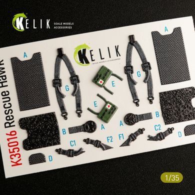 HH-60H Rescue Hawk интерьер 3D наклейки для комплекта Kitty Hawk (1/35) Kelik K35016