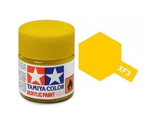 Акрилова фарба XF3 жовта (Flat Yellow) 10мл Tamiya 81703