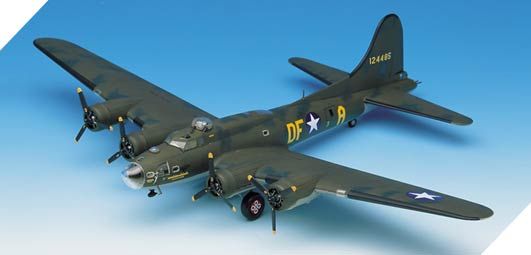 Prefab model 1/72 aircraft B-17F Flying Fortress "Memphis Belle" Academy 12495