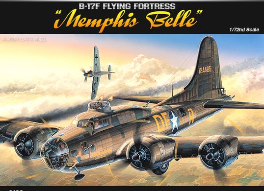 Збірна модель 1/72 літак B-17F Flying Fortress "Memphis Belle" Academy 12495