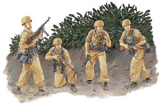 Assembled model 1/35 German Figures Fallschirmjager Regiment 3 (Sicily 1943) Dragon D6195